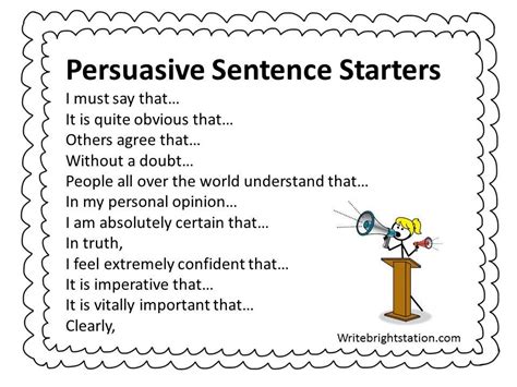 what is a good sentence starter for an argumentative essay